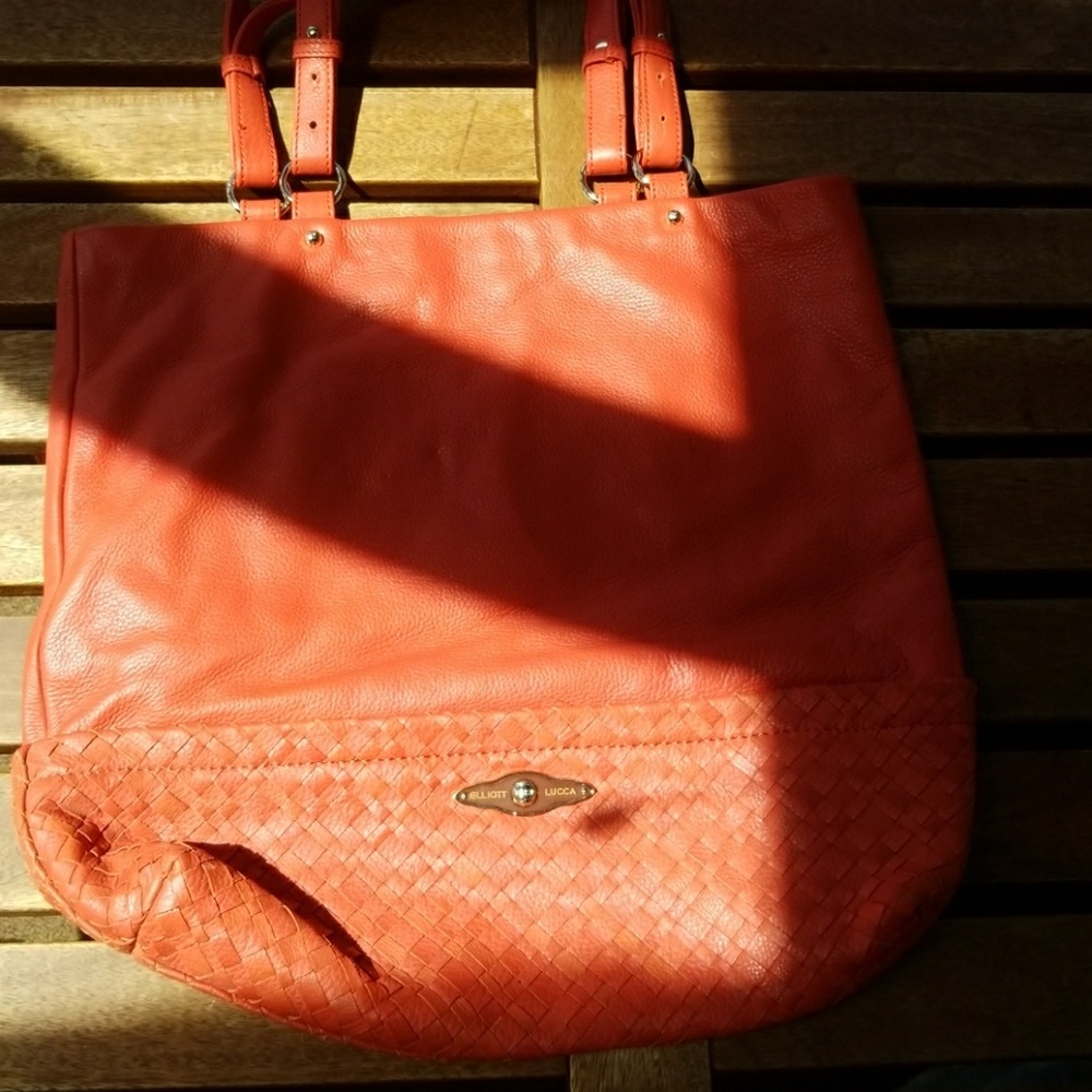 Elliot Lucca coral leather bag